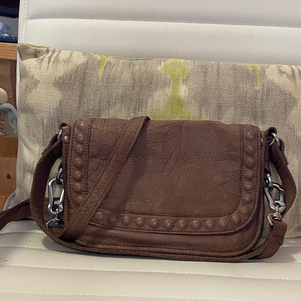 Liebskind Brown Leather Crossbody Bag